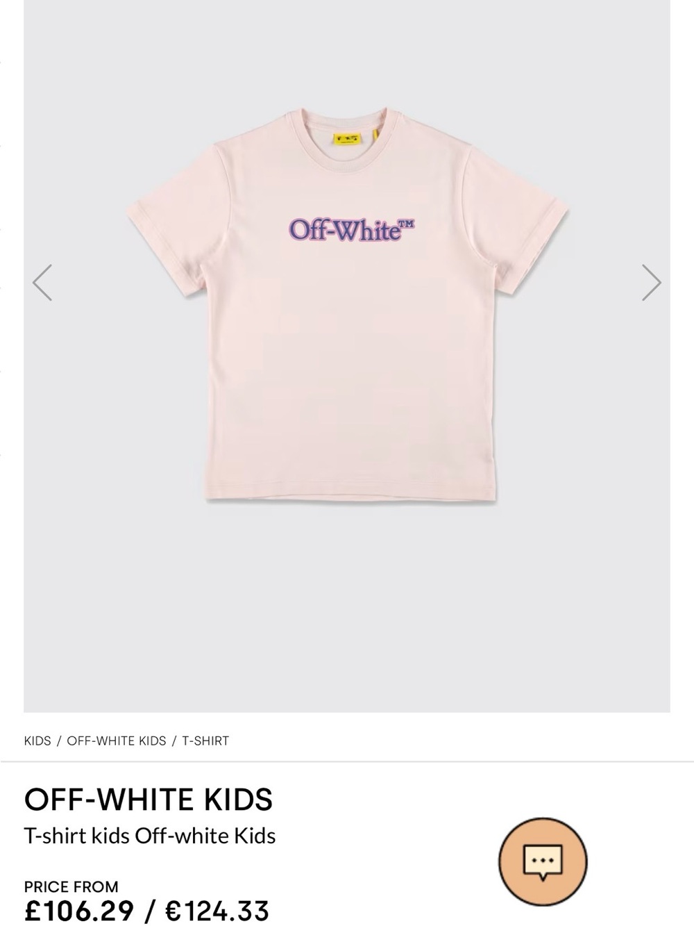 Off-White Kids Pale Pink Logo Tee